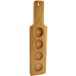 Beer Tasting Flight Serving Set - Wood Paddle & 4 Glasses -Bar Essentials Shop 90038 serving paddle b4 3 50560.1590771693