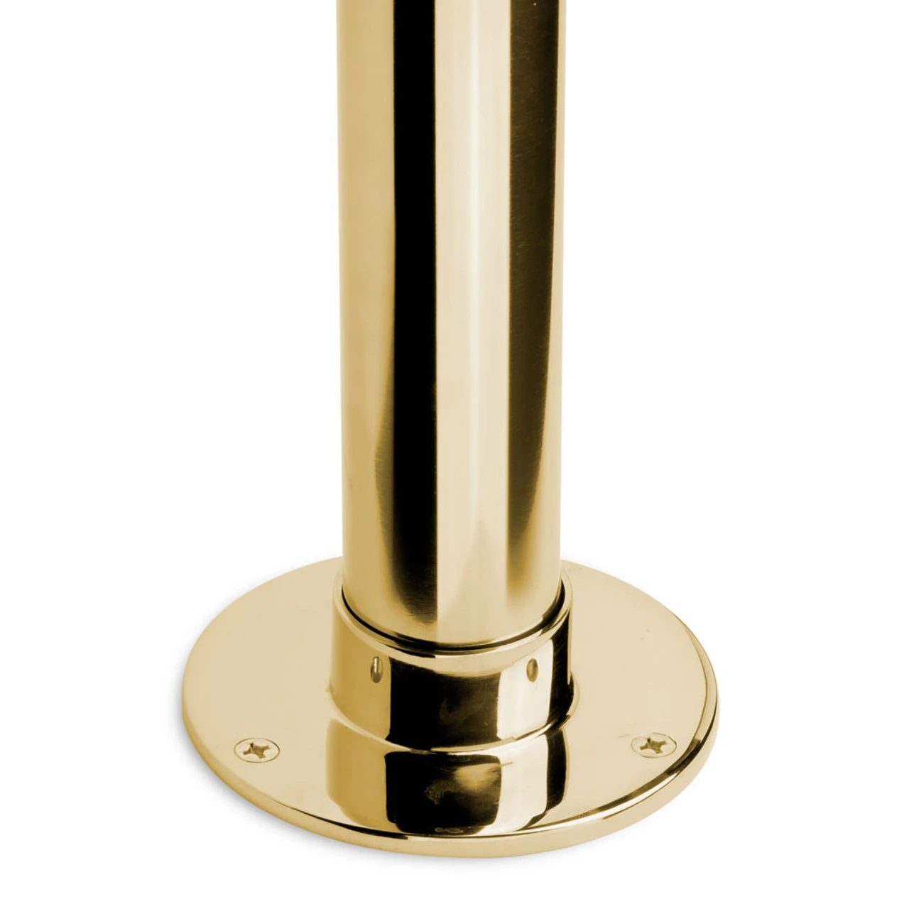 5" Heavy Duty Floor / Ceiling Flange - Polished Brass - 2" OD 6 5" Heavy Duty Floor / Ceiling Flange - Polished Brass - 2" OD - Image 4