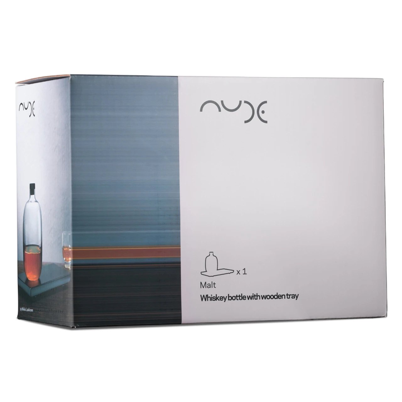 Nude Glass Malt Whiskey Bottle With Wooden Tray 6 Nude Glass Malt Whiskey Bottle With Wooden Tray - Image 4