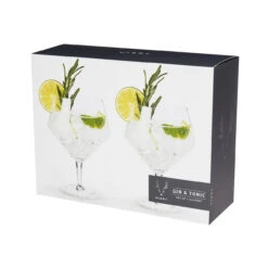 Viski Raye Crystal Footed Gin & Tonic Glasses - 14 Oz - Set Of 2 -Bar Essentials Shop 9418 v1 pkg1 65765.1590764815