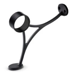 Combination Foot Rail Bracket - Matte Black - 2" OD