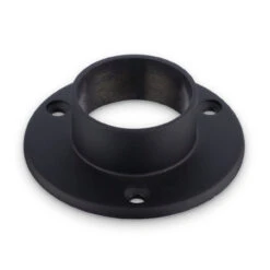 4" Wall Flange - Matte Black - 2" OD