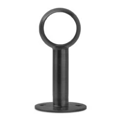 Rounded Center Post Bracket - Blackened Steel - 2" OD -Bar Essentials Shop BLKSTL 76366 2 Rounded Center Post Bracket Blackened Steel 2in OD 03 37693.1693242734