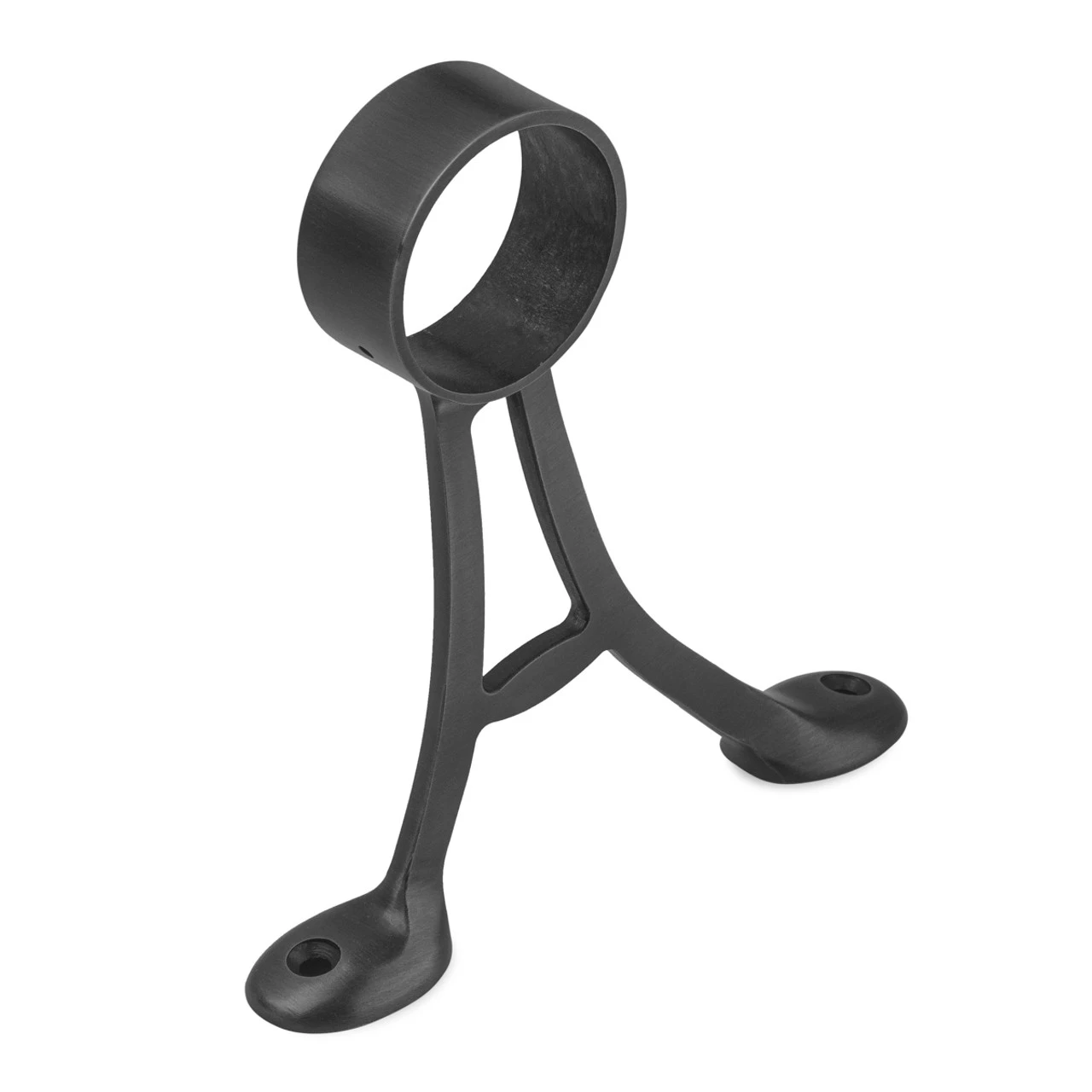 Floor Mount Foot Rail Bracket - Blackened Steel - 2" OD 3 Floor Mount Foot Rail Bracket - Blackened Steel - 2" OD