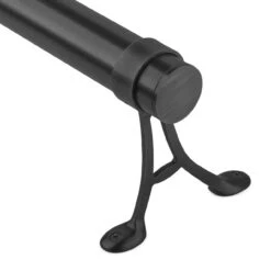 Floor Mount Foot Rail Bracket - Blackened Steel - 2" OD 9 Floor Mount Foot Rail Bracket - Blackened Steel - 2" OD -Bar Essentials Shop BLKSTL 76914 2 Floor Mount Foot Rail Bracket Blackened Steel 2in OD 04 35779.1693242793