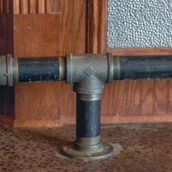 4" Connector - Black Pipe Foot Rail - 2" ID -Bar Essentials Shop Black Pipe Componenents 003 42519.1613658399