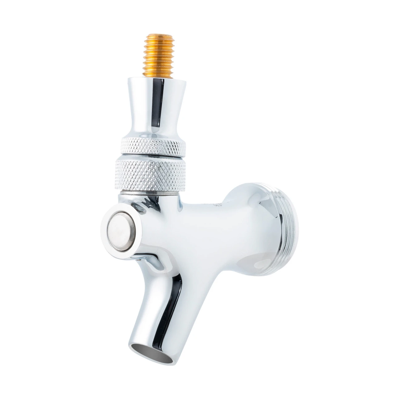 Creamer Action Draft Beer Faucet Head With Brass Lever - Chrome