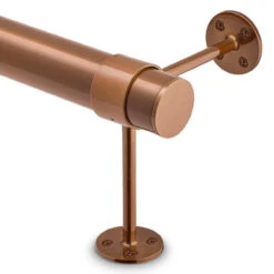 90 Deg. Post Foot Rail Bracket - Sunset Copper - 2" OD -Bar Essentials Shop COP 76979 2 90 Degree Post Foot Rail Sunset Copper 2 OD 04 52306.1600435356