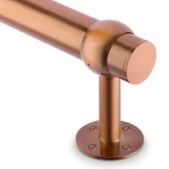 Rounded Center Post Bracket - Sunset Copper - 2"OD 10 Rounded Center Post Bracket - Sunset Copper - 2"OD -Bar Essentials Shop COP S336 2 Rounded Center Post Bracket Sunset Copper 2OD 4 92366.1602717537