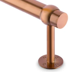 Tall Rounded Center Post Bracket - Sunset Copper - 2" OD 10 Tall Rounded Center Post Bracket - Sunset Copper - 2" OD -Bar Essentials Shop COP S336 2 TALL Tall Rounded Center Post Bracket Sunset Copper 2OD 4 52114.1602717514