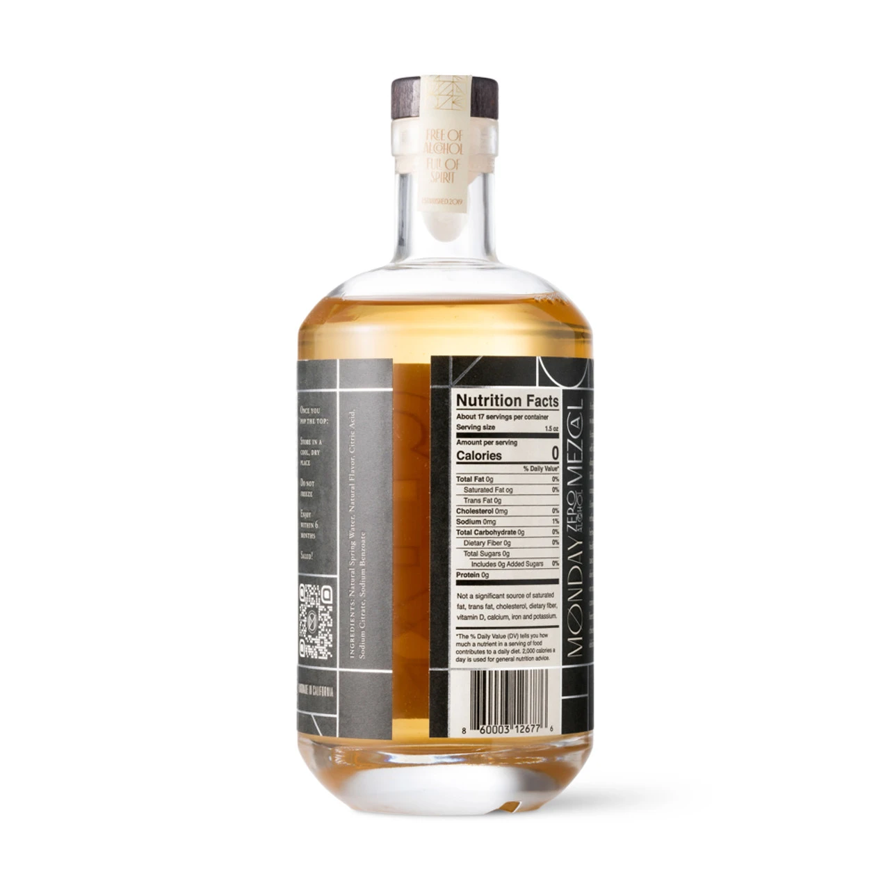 Monday Mezcal Non-Alcoholic Spirits - 750ml 4 Monday Mezcal Non-Alcoholic Spirits - 750ml - Image 2