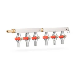 6-Way CO2 Distribution Bar With Safety