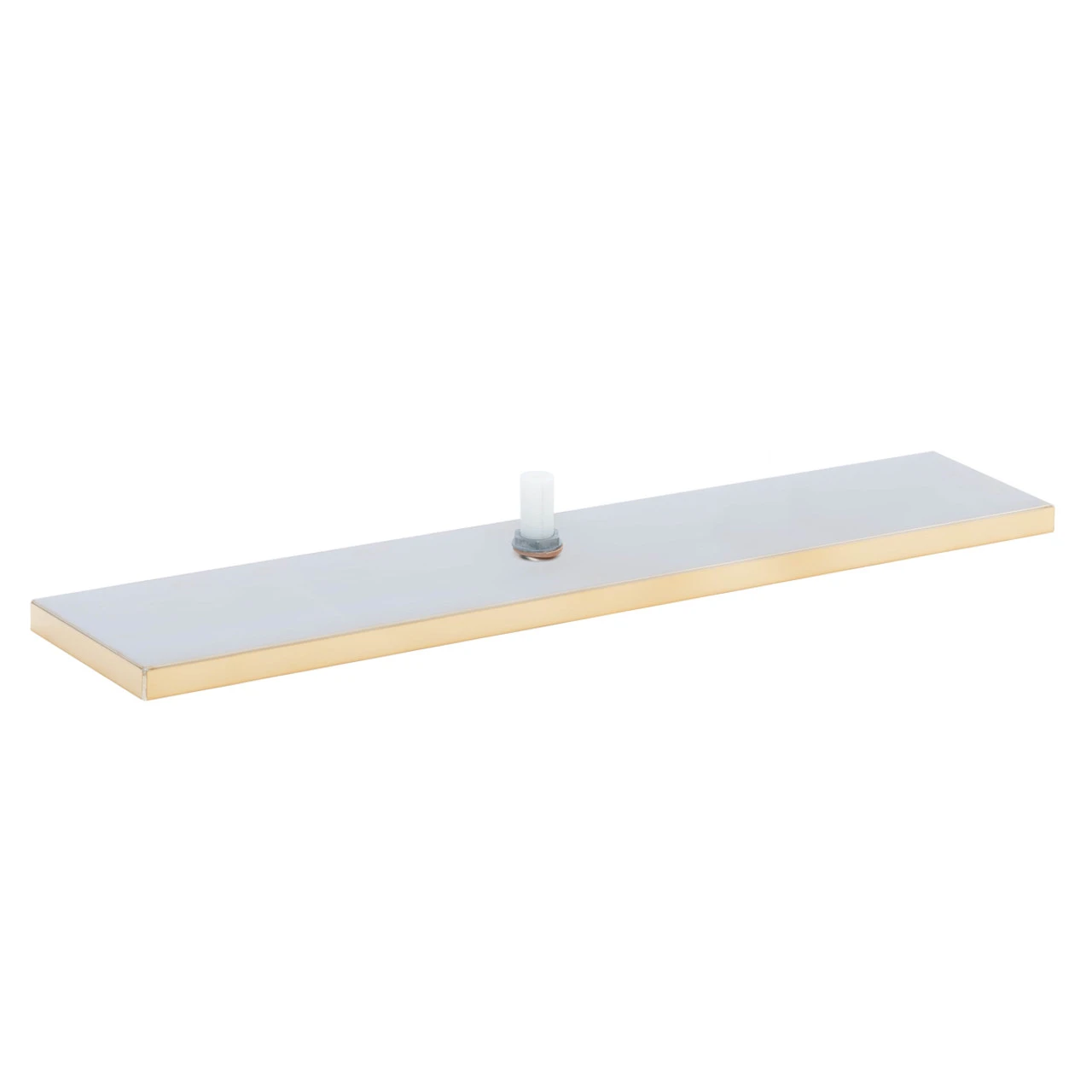 30 1/4" Flanged Mount Drip Tray - Brass Finish - With Drain - Image 2