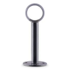Tall Rounded Center Post Bracket - Gunmetal Grey - 2"OD -Bar Essentials Shop GRY 76336 2 Tall Rounded Center Post Bracket Gunmetal Grey 2OD 03 65532.1602714083