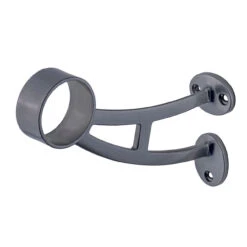 Bar Mount Foot Rail Bracket - Gunmetal Grey - 2" OD