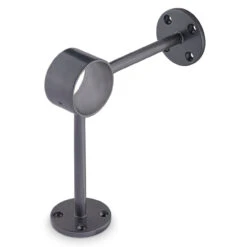 90 Deg. Post Foot Rail Bracket - Gunmetal Grey - 2" OD