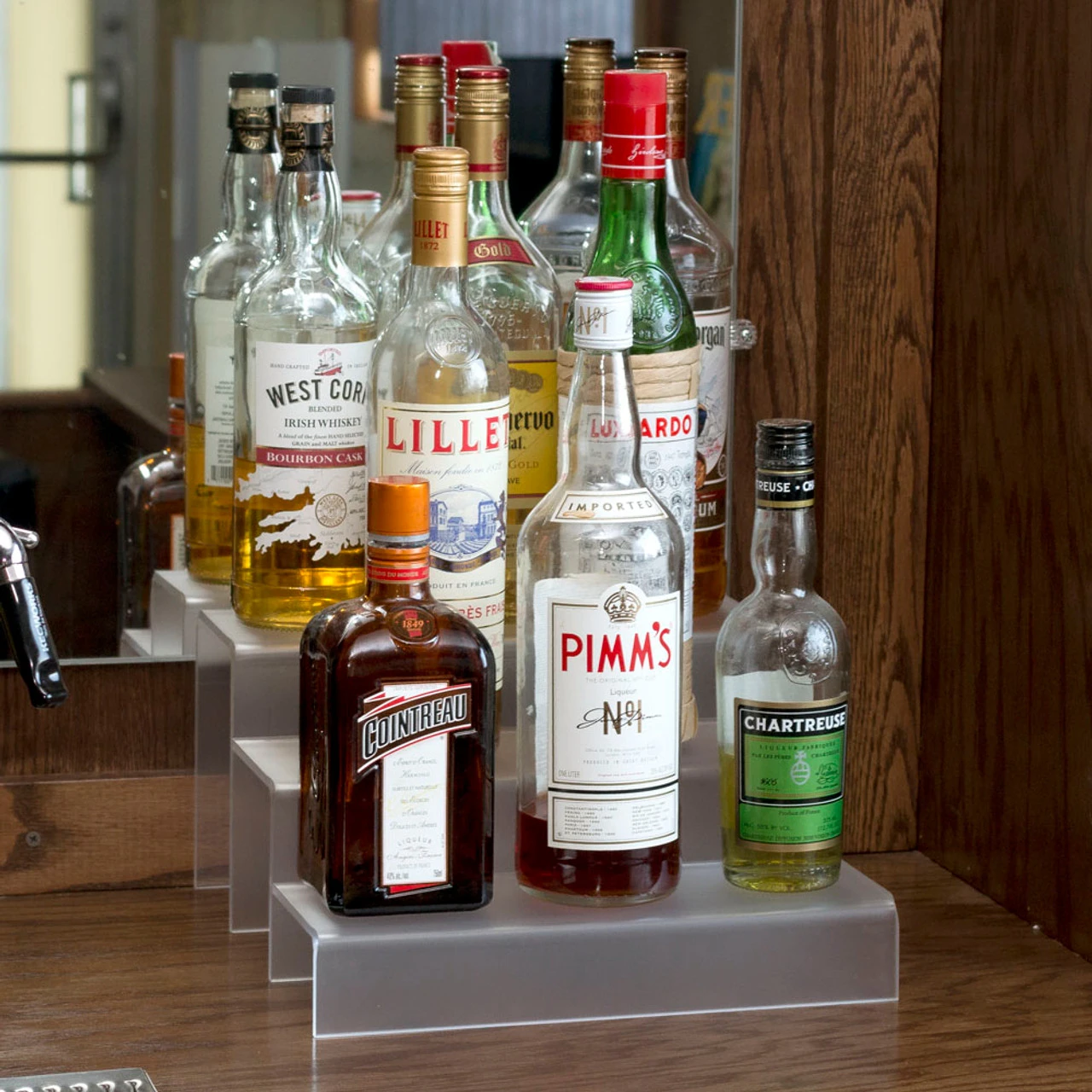 12-inch 3 Tier Liquor Bottle Shelf - Translucent 5 12-inch 3 Tier Liquor Bottle Shelf - Translucent - Image 3