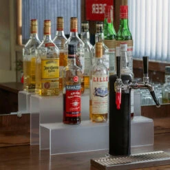 18-inch 2 Tier Liquor Bottle Shelf - Translucent 8 18-inch 2 Tier Liquor Bottle Shelf - Translucent -Bar Essentials Shop KEG 018 2T C 18 inch 2 Tier Liquor Bottle Shelf Transluscent 3 78023.1592503821