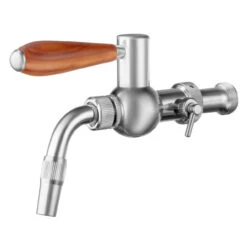 Lukr Side Pull Beer Faucet - Baroko - Stainless Steel W/ U.S. Shank Adapter