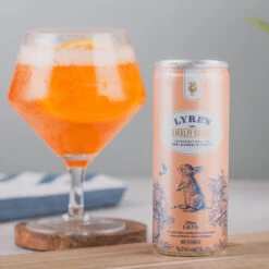 Lyre's Amalfi Spritz Non-Alcoholic Craft Cocktail - 8.45 Oz Can - 4 Pack -Bar Essentials Shop Lyres Canned Cocktails 02 74258.1620852954