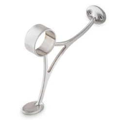Combination Foot Rail Bracket - Brushed Stainless Steel - 2" OD