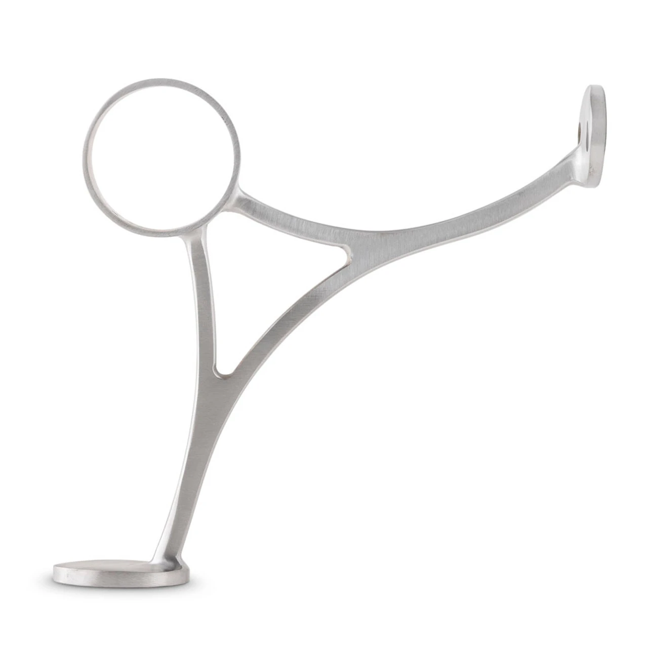 Combination Foot Rail Bracket - Brushed Stainless Steel - 2" OD 4 Combination Foot Rail Bracket - Brushed Stainless Steel - 2" OD - Image 2