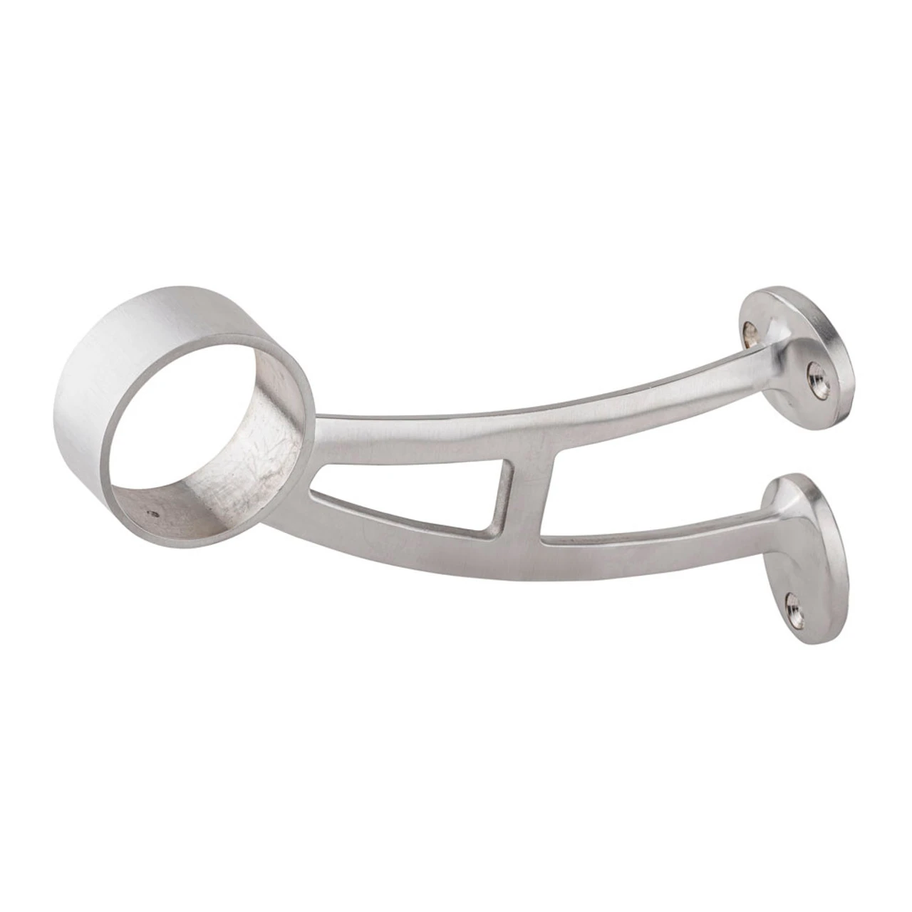 Bar Mount Foot Rail Bracket - Brushed Stainless Steel - 2" OD 3 Bar Mount Foot Rail Bracket - Brushed Stainless Steel - 2" OD