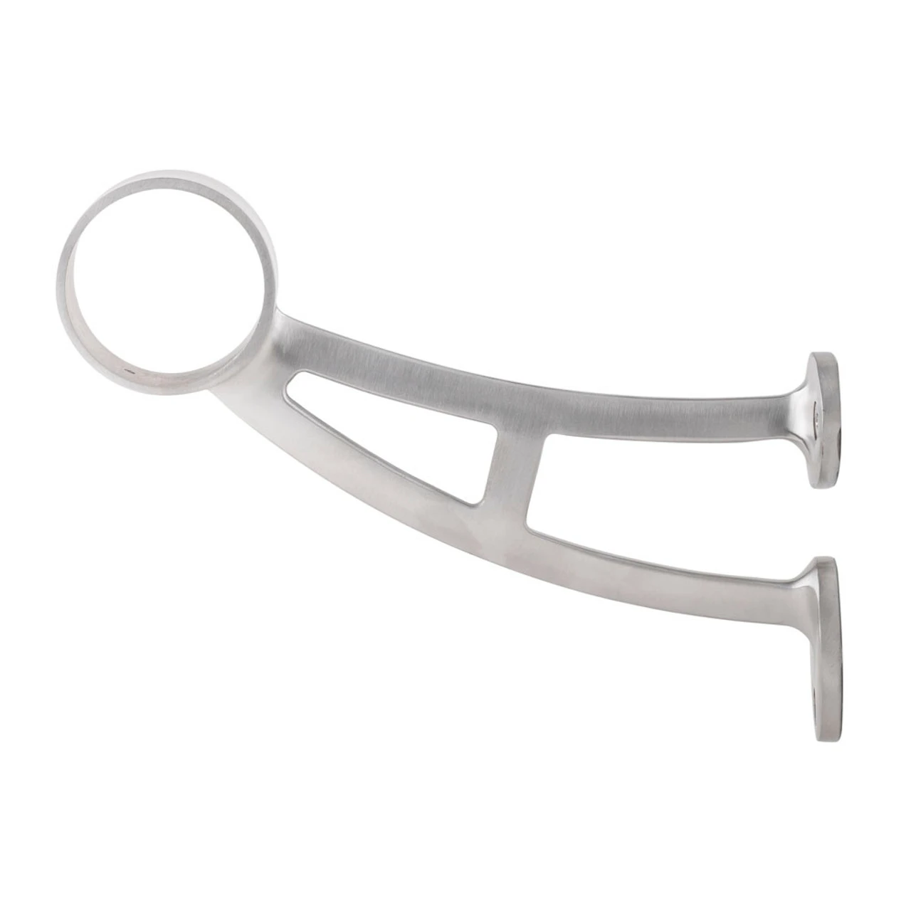 Bar Mount Foot Rail Bracket - Brushed Stainless Steel - 2" OD 4 Bar Mount Foot Rail Bracket - Brushed Stainless Steel - 2" OD - Image 2