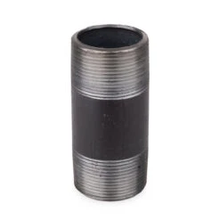 None 4" Connector - Black Pipe Foot Rail - 1.5" ID