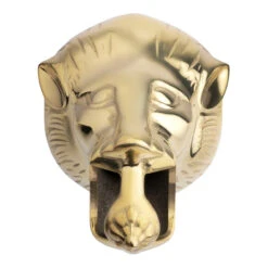 Lion Head Bar Rail Bracket - Polished Brass - 2" OD 12 Lion Head Bar Rail Bracket - Polished Brass - 2" OD -Bar Essentials Shop PB 201 2 Lion Head Bar Rail Bracket Polished Brass 2 OD 05 26319.1598456408