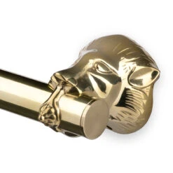 Lion Head Bar Rail Bracket - Polished Brass - 2" OD 13 Lion Head Bar Rail Bracket - Polished Brass - 2" OD -Bar Essentials Shop PB 201 2 Lion Head Bar Rail Bracket Polished Brass 2 OD 06 98117.1598456408