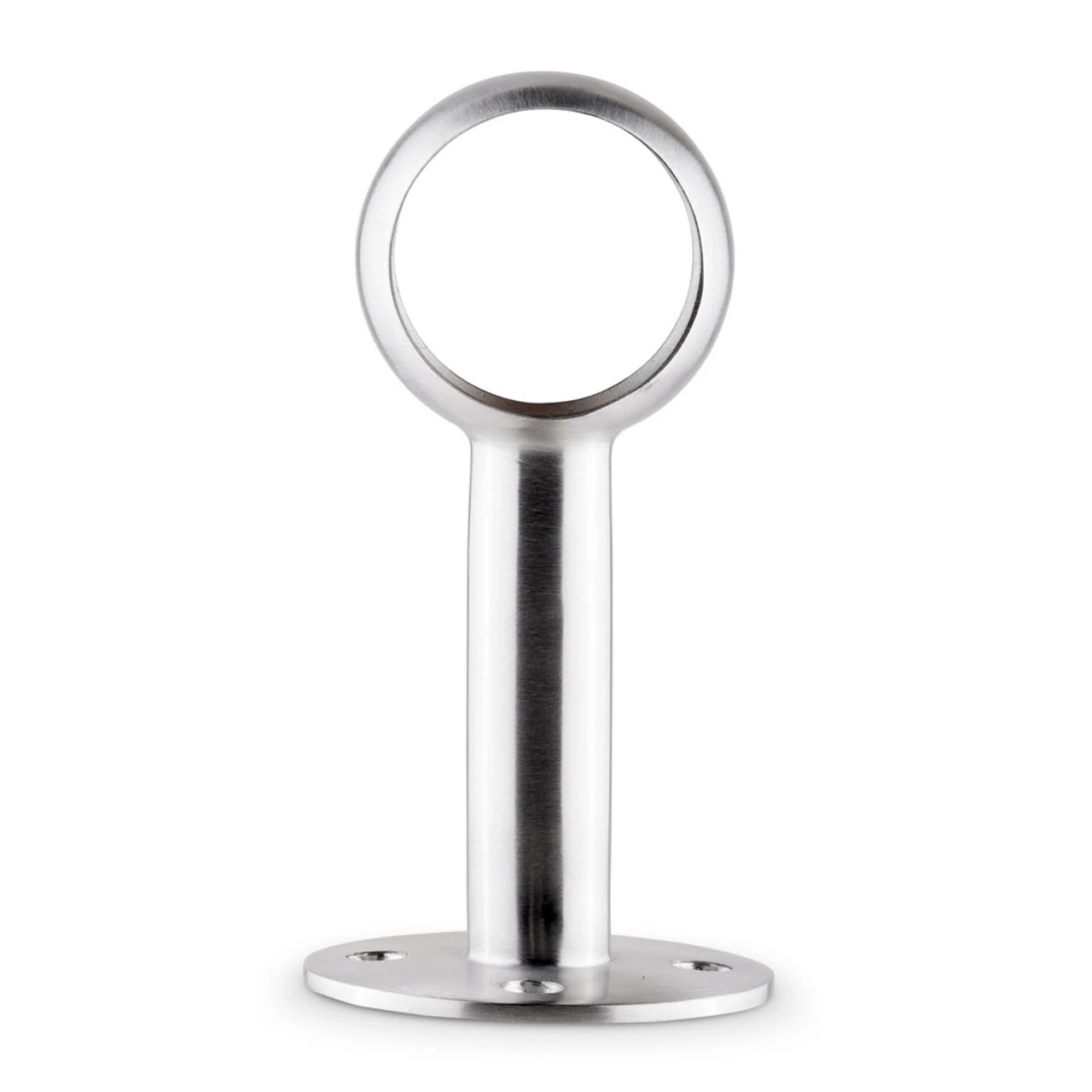 Rounded Center Post Bracket - Brushed Stainless Steel - 2" OD 4 Rounded Center Post Bracket - Brushed Stainless Steel - 2" OD - Image 2