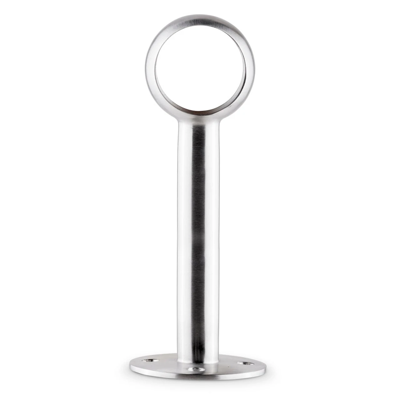 Tall Rounded Center Post Bracket - Brushed Stainless Steel - 2" OD 4 Tall Rounded Center Post Bracket - Brushed Stainless Steel - 2" OD - Image 2