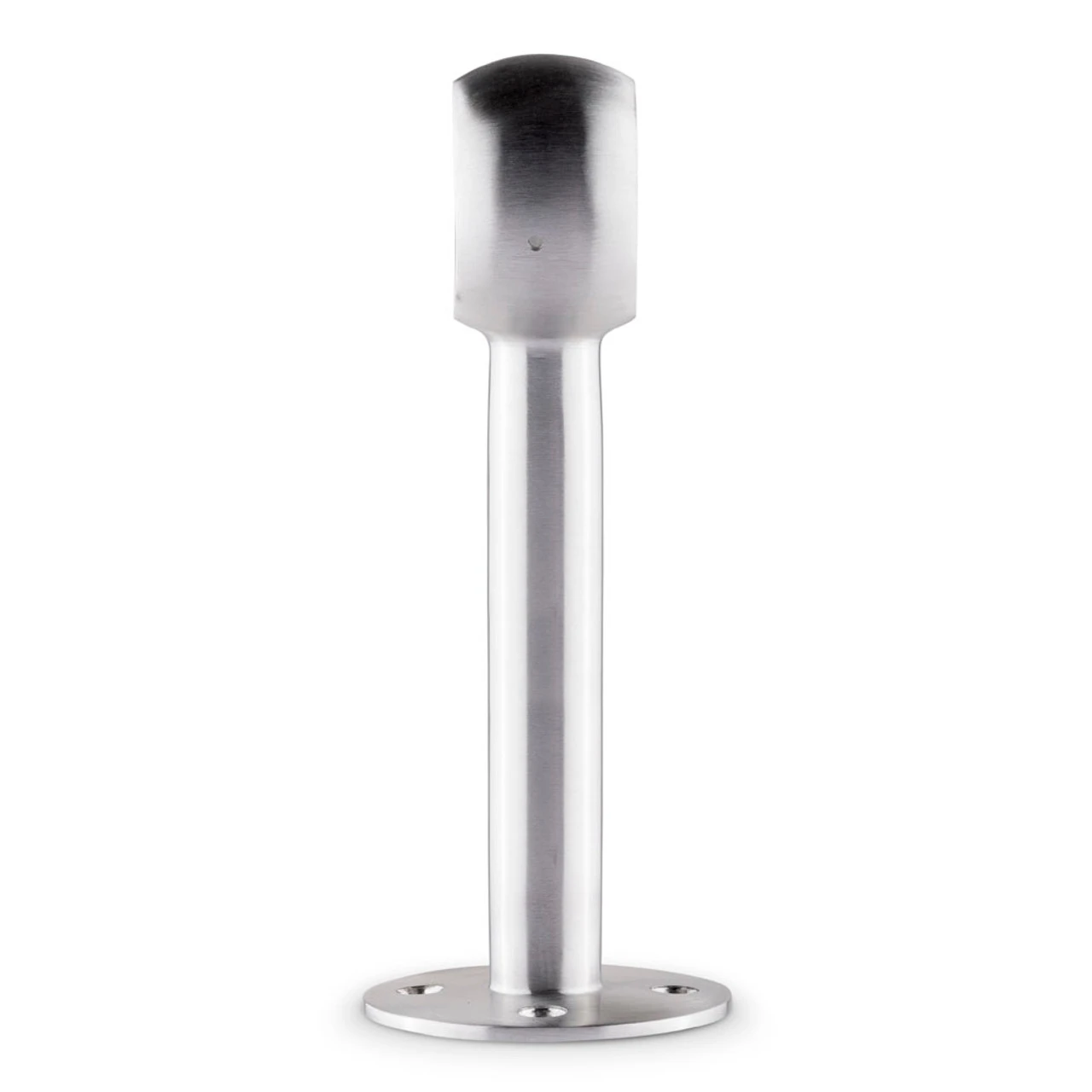 Tall Rounded Center Post Bracket - Brushed Stainless Steel - 2" OD 5 Tall Rounded Center Post Bracket - Brushed Stainless Steel - 2" OD - Image 3