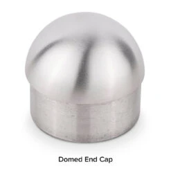 Brushed Stainless Steel Bar Foot Rail Kit -Bar Essentials Shop S937 2 Domed End Cap Brushed Stainless Steel 2 OD 02 87547.1613655622