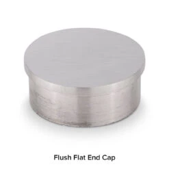 Brushed Stainless Steel Bar Foot Rail Kit -Bar Essentials Shop S940 2 Flush Flat End Cap Brushed Stainless Steel 2 OD 02 65788.1613655622