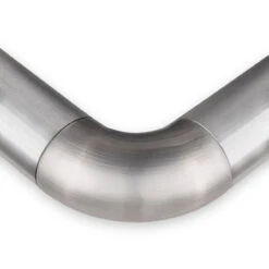 Curved Flush Elbow Fitting 90 Degree - Brushed Stainless Steel - 2" OD -Bar Essentials Shop S966 2 Curved Flush Elbow Fitting 90 Degree Brushed Stainless Ste 02 16702.1595361445