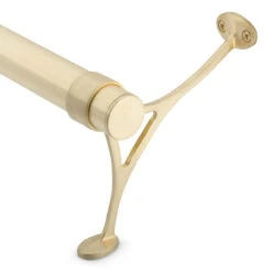 Combination Foot Rail Bracket - Satin Brushed Brass - 1.5" OD -Bar Essentials Shop SB 76912 1 pt 5 Combination Foot Rail Bracket Brushed Satin Brass 1 pt 5 OD 04 43834.1609859080