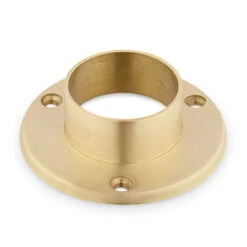 4" Wall Flange - Satin Brushed Brass - 2" OD