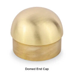 Satin Brushed Brass Bar Foot Rail Kit -Bar Essentials Shop SB 76937 2 Domed End Cap Brushed Satin Brass 2 Inch OD 01 1 26726.1611152747