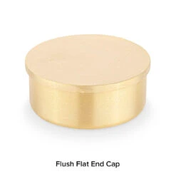 Satin Brushed Brass Bar Foot Rail Kit -Bar Essentials Shop SB 76940 2 Flush Flat End Cap Brushed Satin Brass 2 Inch OD 01 52639.1611152747