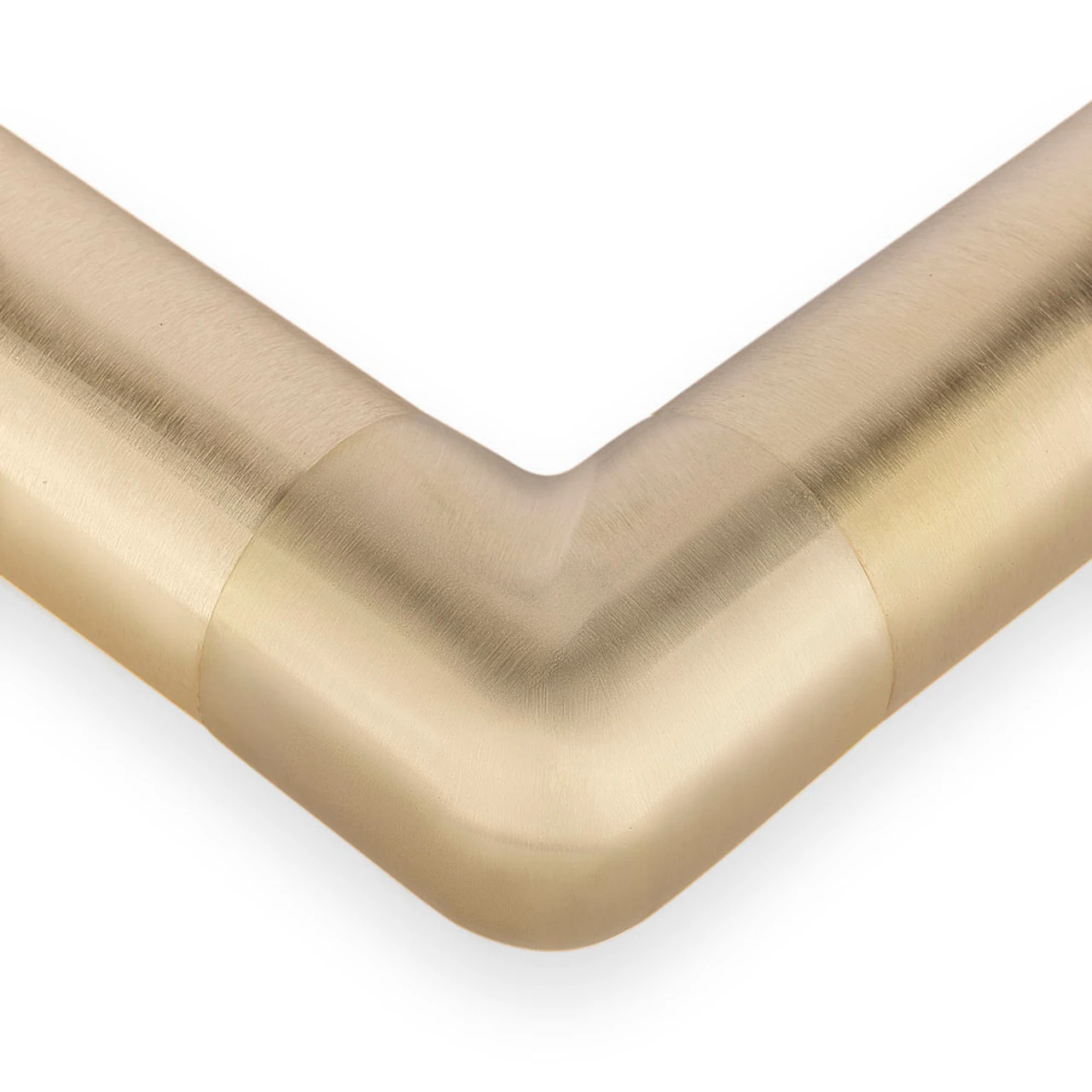 Flush Elbow Fitting 90 Degree - Satin Brushed Brass - 2" OD 5 Flush Elbow Fitting 90 Degree - Satin Brushed Brass - 2" OD - Image 3