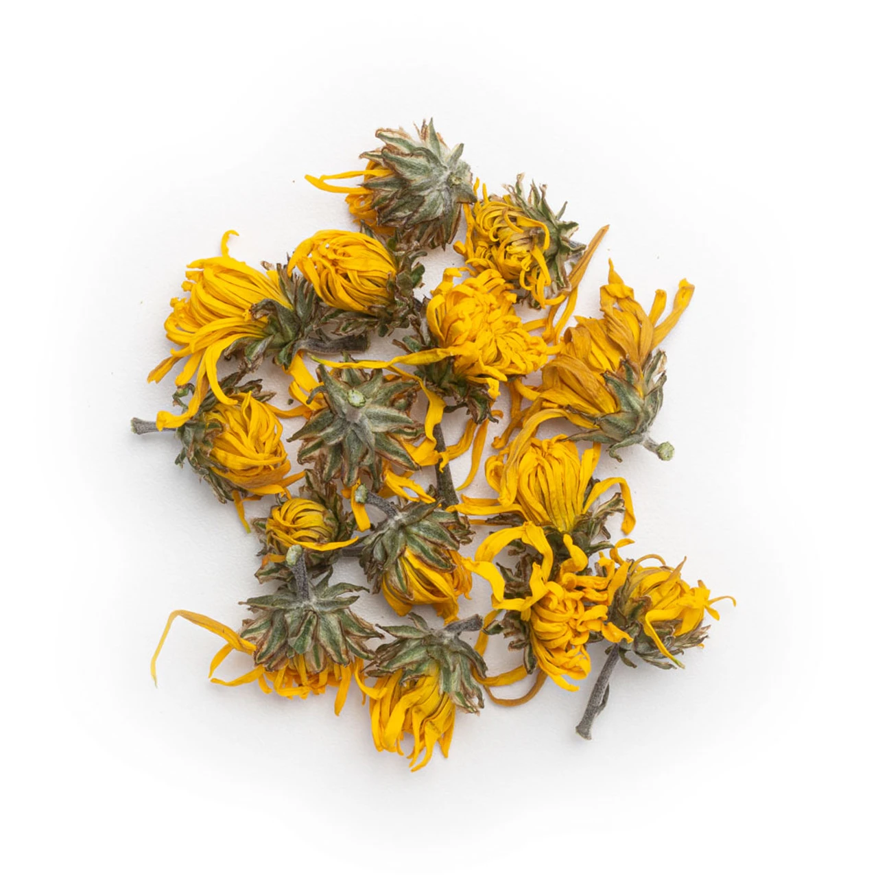 Hand Cut Dried Yellow Pom Flowers Cocktail Garnish - 16 Oz Jar - Image 2