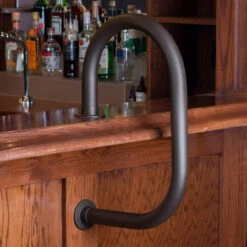 KegWorks Classic Service Bar Rail - Oil Rubbed Bronze - 2" OD -Bar Essentials Shop W901 ORB KW KegWorks Classic Service Bar Rail Oil Rubbed Bronze 2 OD 05 66225.1600960660