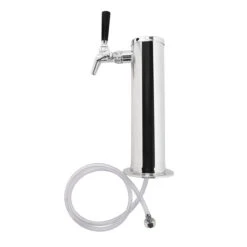 Draft Beer Tower - Stainless Steel - 3" Column - 1 Perlick 650SS Faucet -Bar Essentials Shop c173 525ss kit kit single tap draft tower stainless 3in with 630ss faucet 0016 70805.1612798166