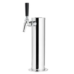 Draft Beer Tower - Stainless Steel - 3" Column - 1 Perlick 630PC Faucet
