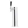 Draft Beer Tower - Stainless Steel - 3" Column - 1 Faucet -Bar Essentials Shop c173 polished stainless steel draft beer kegerator tower 0012 64652.1612798160