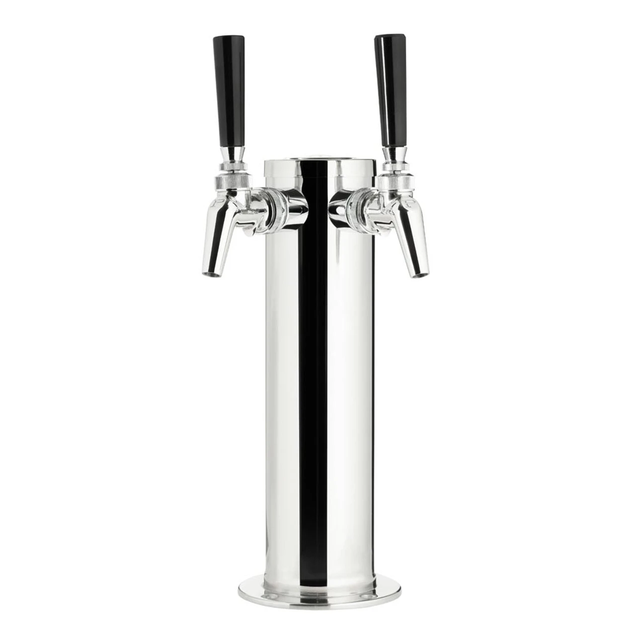 Draft Beer Tower - Stainless Steel - 3" Column - 2 Perlick 630SS Faucets 3 Draft Beer Tower - Stainless Steel - 3" Column - 2 Perlick 630SS Faucets