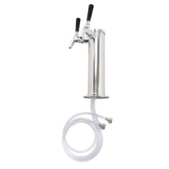 Draft Beer Tower - Stainless Steel - 3" Column - 2 Perlick 630SS Faucets 9 Draft Beer Tower - Stainless Steel - 3" Column - 2 Perlick 630SS Faucets -Bar Essentials Shop c175 525ss kit kit double tap draft tower stainless 3in w 630ss faucets 0024 50860.1675702055