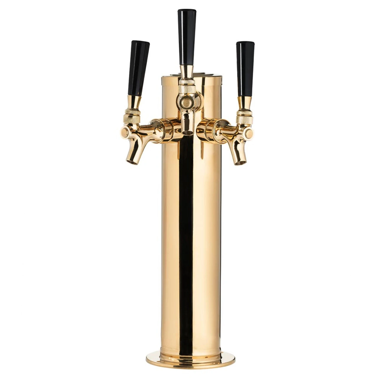 Draft Beer Tower - Brass - 3" Column - 3 Faucets
